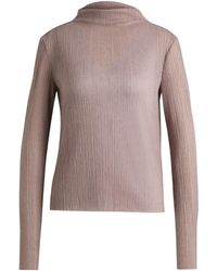 HUGO - Blouse En Soie À Effet Plissé - Lyst