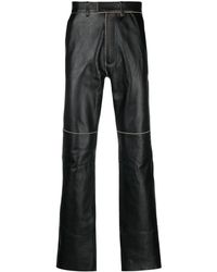 Martine Rose - Straight-Leg Leather Trousers - Lyst