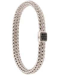 John Hardy - Classic Chain 7.5mm Sapphire Pavé Bracelet - Lyst