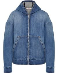 Valentino Garavani - Hooded Denim Jacket - Lyst