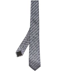 Moschino - Silk Embroidered-logo Tie - Lyst