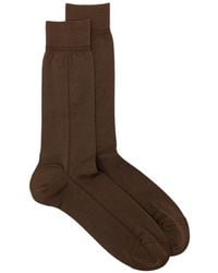 ZEGNA - Tonal-Stitching Socks - Lyst