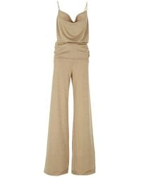 ANDAMANE - Carla Cowl-Neck Ruched Jumpsuit - Lyst