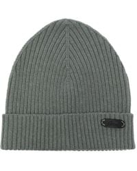 Brioni - Logo-Patch Ribbed-Knit Beanie - Lyst