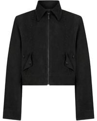 John Richmond - Studded Zip-Up Jacket - Lyst