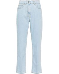 Peserico - Tapered-Jeans mit Logo-Patch - Lyst