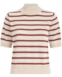 Brunello Cucinelli - Wool And Cashmere Striped Sweater - Lyst