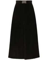Dolce & Gabbana - Logo-plaque High-waisted Skirt - Lyst
