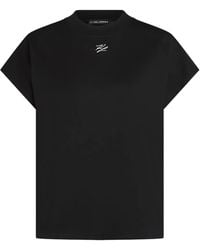 KARL LAGERFELD - Embroidered Short-Sleeved T-Shirt - Lyst