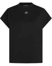 KARL LAGERFELD - Embroidered Short-Sleeved T-Shirt - Lyst