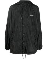 Balenciaga - Logo-print Hooded Raincoat Jacket - Lyst