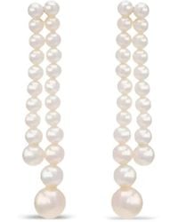 Sophie Bille Brahe - 14Kt Geelgouden Rising Moon Oorbellen Met Parel - Lyst