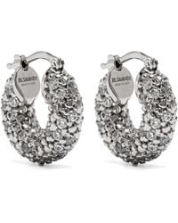 Jil Sander - Crystal-Embellished Hoop Earrings - Lyst