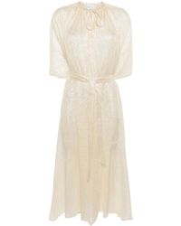Forte Forte - Metallic-Threading Tied-Waist Coat - Lyst