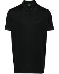 BOSS - Logo-Print Monogram-Pattern Polo Shirt - Lyst