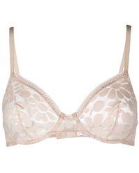 Eres - Floral-lace Embroidered Full-cup Bra - Lyst