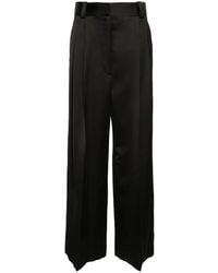 KHAITE - Simone Satin Trousers - Lyst