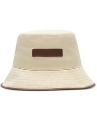 Burberry - Logo Gabardine Bucket Hat - Lyst