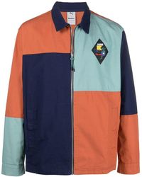 PUMA - Colour-block Zipped Shirt Jacket - Lyst