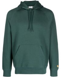 Carhartt - Logo-embroidered Long-sleeved Hoodie - Lyst