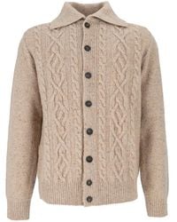 Peserico - Cardigan En Maille Torsadée À Boutonnière - Lyst