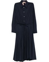 N°21 - Button-Down Flared Midi Dress - Lyst