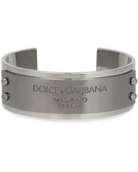 Dolce & Gabbana - Pulsera rígida con logotipo Dolce&Gabbana - Lyst