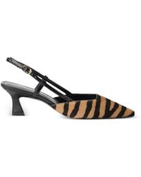 Stuart Weitzman - Escarpins Vinnie À Imprimé Zébré Et Bride Arrière - Lyst