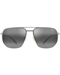 Maui Jim - Shark's Cove Sonnenbrille mit geometrischem Rahmen - Lyst