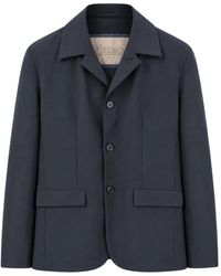 Herno - Single-Breasted Notched-Lapels Blazer - Lyst