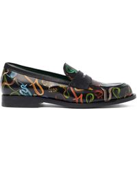 SCAROSSO - Graphic-Print Loafers - Lyst