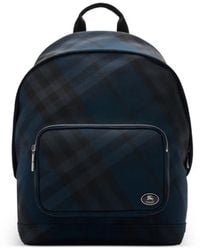 Burberry - Grid Check-Pattern Backpack - Lyst