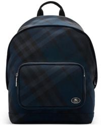 Burberry - Grid Check-Pattern Backpack - Lyst