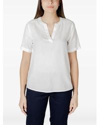 Street One - V-Neck Short-Sleeve Blouse - Lyst