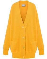Moschino - Oversized V-Neck Cardigan - Lyst