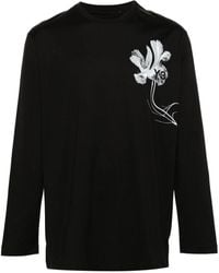 Y-3 - Gfx Floral-print Cotton T-shirt - Lyst