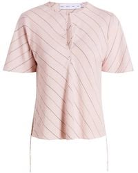 Proenza Schouler - Tasha Pinstripe-Print Blouse - Lyst