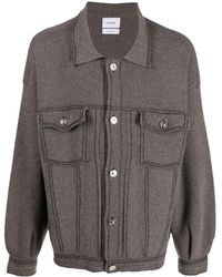 Barrie - Contrast-stitching Denim-effect Shirt Jacket - Lyst