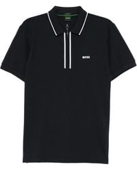 BOSS - Poloshirt Mit Logo-Print - Lyst