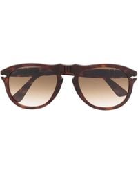 Persol - Tortoiseshell Round-Frame Sunglasses - Lyst