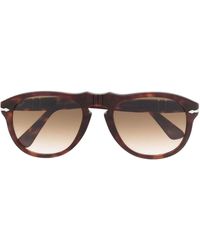 Persol - Tortoiseshell Round-Frame Sunglasses - Lyst