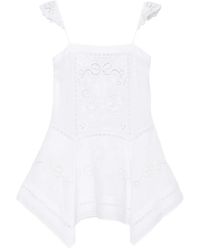 Self-Portrait - Embroidered Mini Dress - Lyst