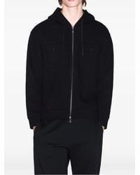 ARMANI EXCHANGE - Zip-Up Pocket-Detail Hoodie - Lyst