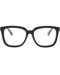 Gucci - Logo-Plaque Square-Frame Glasses - Lyst