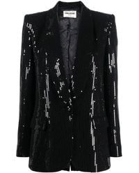 Zadig & Voltaire - Vive Shawl-Lapel Sequin-Embellished Stretch-Woven Blazer - Lyst