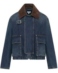 Loewe - Corduroy-Collar Buckle-Fastening Jacket - Lyst