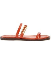 Odissi - Juliet Flat Leather Sandals - Lyst