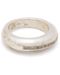 Rosa Maria Pavé Diamond Curved-band Ring - White
