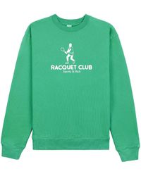 Sporty & Rich - Racquet Club Cotton Sweatshirt - Lyst