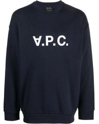 A.P.C. - V.P.C. Logo-Print Organic-Cotton T-Shirt - Lyst